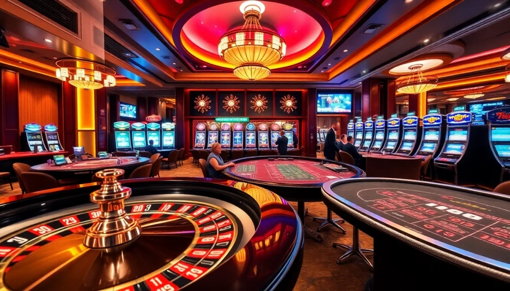 Live gaming excitement at Nhà Cái 789P with vibrant casino tables and players engaged.