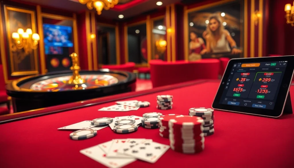 Experience the thrill of high-stakes gambling with RR88 at a vibrant casino table.