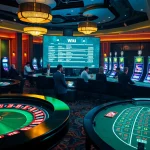 Engaged players at a casino explore hidden wiki links through immersive digital interfaces.