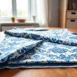Creëer unieke projecten met delfts blauwe stof die prachtige patronen bieden.