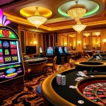 Excited players enjoying the NOHU90-themed slot machine in a luxurious casino setting.