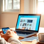 Find someone on OnlyFans with an engaging, user-friendly search interface showcased on a laptop.