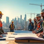 New York General Contractor team collaborating on a construction site in NYC.