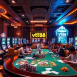 Experience the excitement of vt88 with luxurious casino tables and vibrant slot machines.