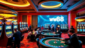 Engaging players enjoying diverse games at ww88 casino with vibrant atmosphere.