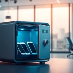 Phonelocker features and design showcased in a modern office environment.