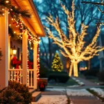 Transform your space with bright holiday lighting that creates a warm festive atmosphere.