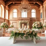 Stunning wedding event space Jacksonville with elegant decor and historic details.