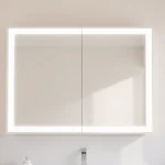 Enhance your bathroom with an elegant led bathroom mirror cabinet featuring sleek storage and illumination.