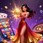 Engage with JUARA88's exciting online casino experience featuring golden coins and slot reels.
