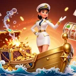 Experience excitement with fly88 slot games overflowing coins and gems in a vibrant casino scene.