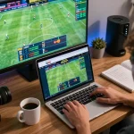 Placing bets on 888top platform while enjoying a dynamic online gaming experience at home.