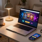 Engage with the depo 25 bonus 25 offer while playing online casino games at a stylish home setup.