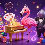 Experience thrilling wins with link slot gacor at vibrant casino games, featuring lively characters.