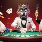 Jouez aux casinos en ligne avec des personnages animés dans une scène de jeu dynamique.