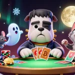 Engage in thrilling gaming at Atas with animated characters in a bustling casino scene.