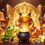 Spin and win with u888, featuring a dynamic illustration of an alchemist turning gold, perfect for casino enthusiasts.