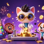 Experience the thrill of slot deposit 5000 with a vibrant 3D casino scene and golden rewards.