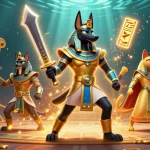 Experience thrilling wins with slot mahjong 777 in a vibrant, multi-character casino scene
