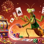Play and win at luxury12 link alternatif with a vibrant casino scene featuring playful characters and rich gaming elements.