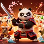 Engage in thrilling gameplay at Website Sunwin with a vibrant casino scene featuring samurai panda and ninja fox.