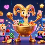 Gagnez au blackjack casino en ligne avec des personnages de casino dynamiques dans un décor vibrant.