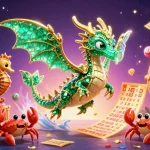 Win at F168 with a vibrant underwater scene of a sea dragon and lottery elements, capturing the excitement of online gambling.