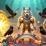 Win big with attractive slot gacor deposit 10rb scene featuring Norse characters and casino elements.