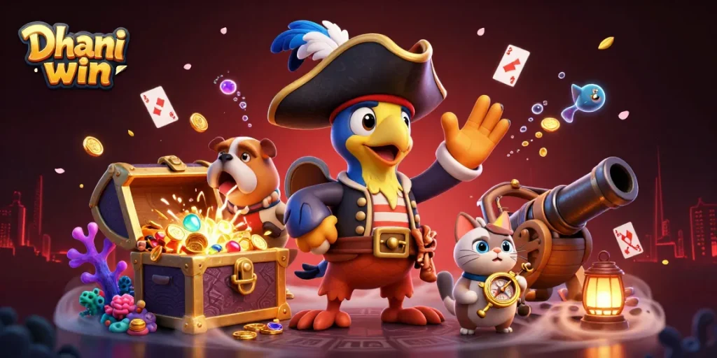 Dhani win players experience thrilling underwater adventures with the pirate team, winning coins