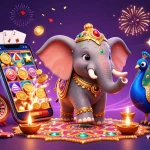 Engage with thrilling slots and games at go888 in a vibrant 3D festival setting.