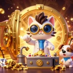 Win big at 11winn with a scene showcasing slot reels, gold coins, and vibrant characters.