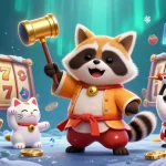 Experience thrilling wins with LUCKY77 in this vibrant casino scene featuring engaging slot elements.