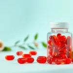 Buy astaxanthin capsules displayed vibrantly on a clean surface with natural greens.