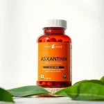 Buy astaxanthin - vibrant bottle showcasing purity and health benefits in a natural setting.