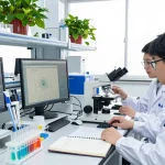 NAGA2000 biotechnology lab collaboration with scientists and advanced research equipment.